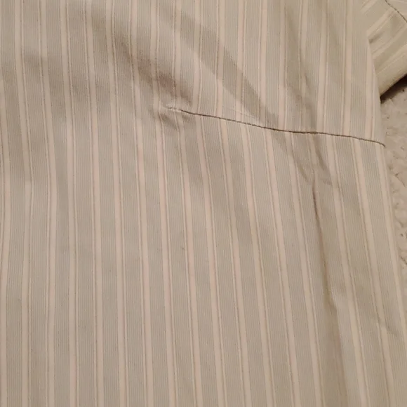 GAP stretch blue and white striped long sleeve button front shirt - Picture 5 of 6